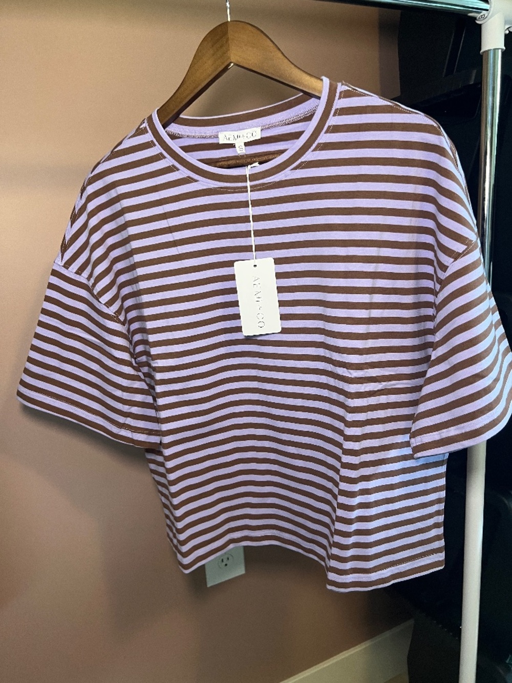 Cotton boyfriend striped tee